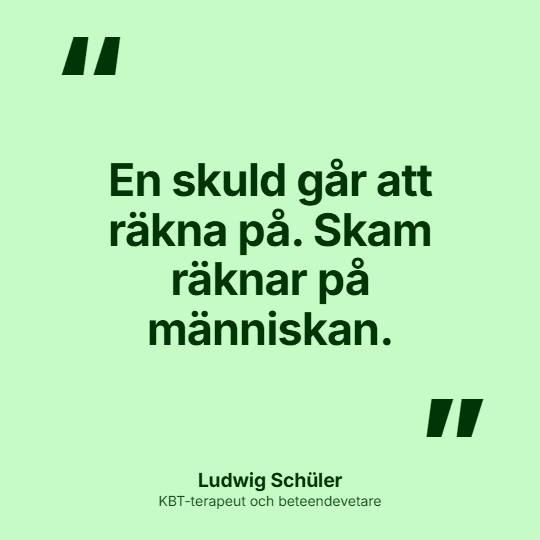 Ludwig Schüler: En skuld går att räkna på, skam räknar på människan.